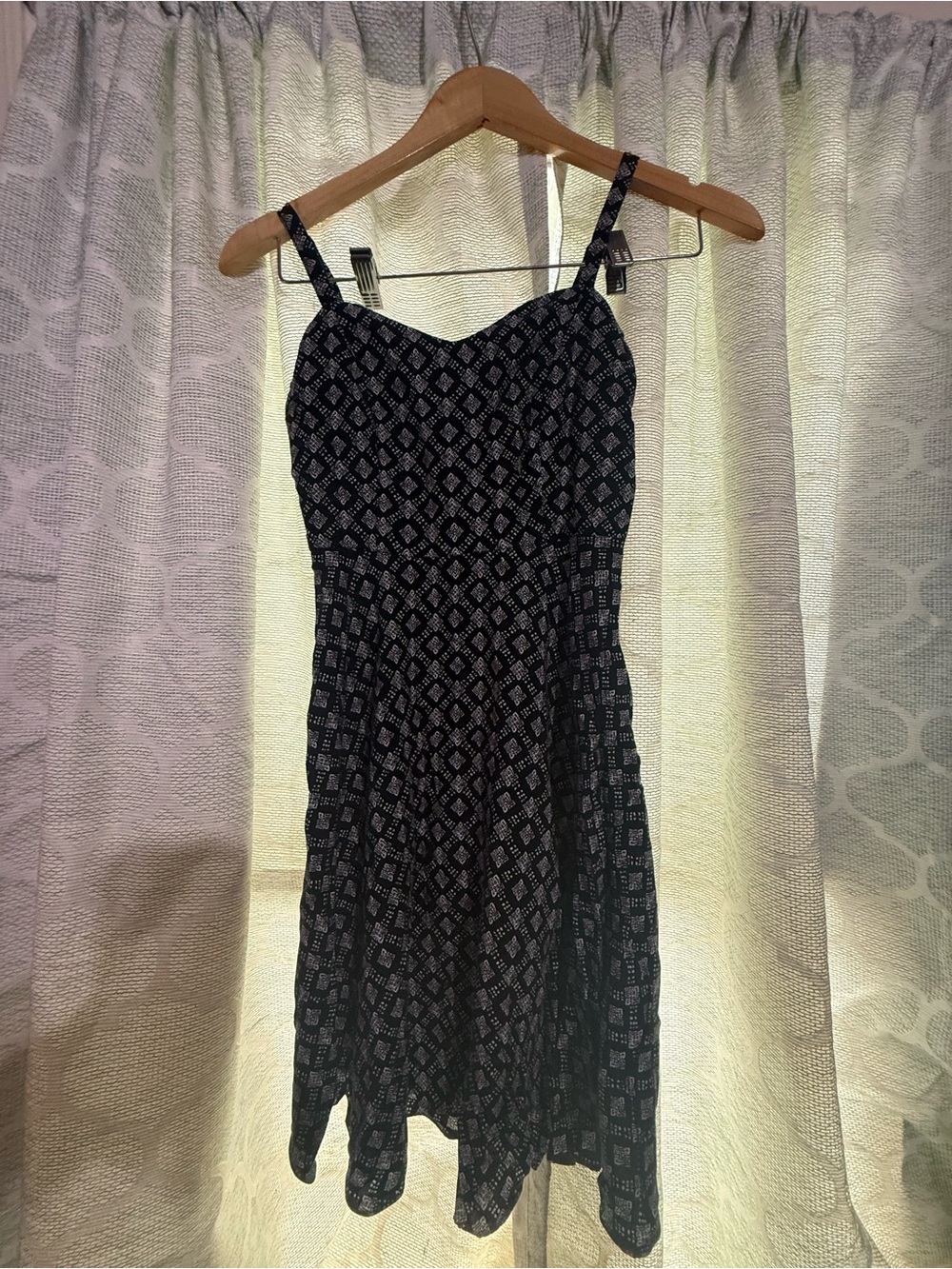 Old Navy Black and White Printed Mini Dress
